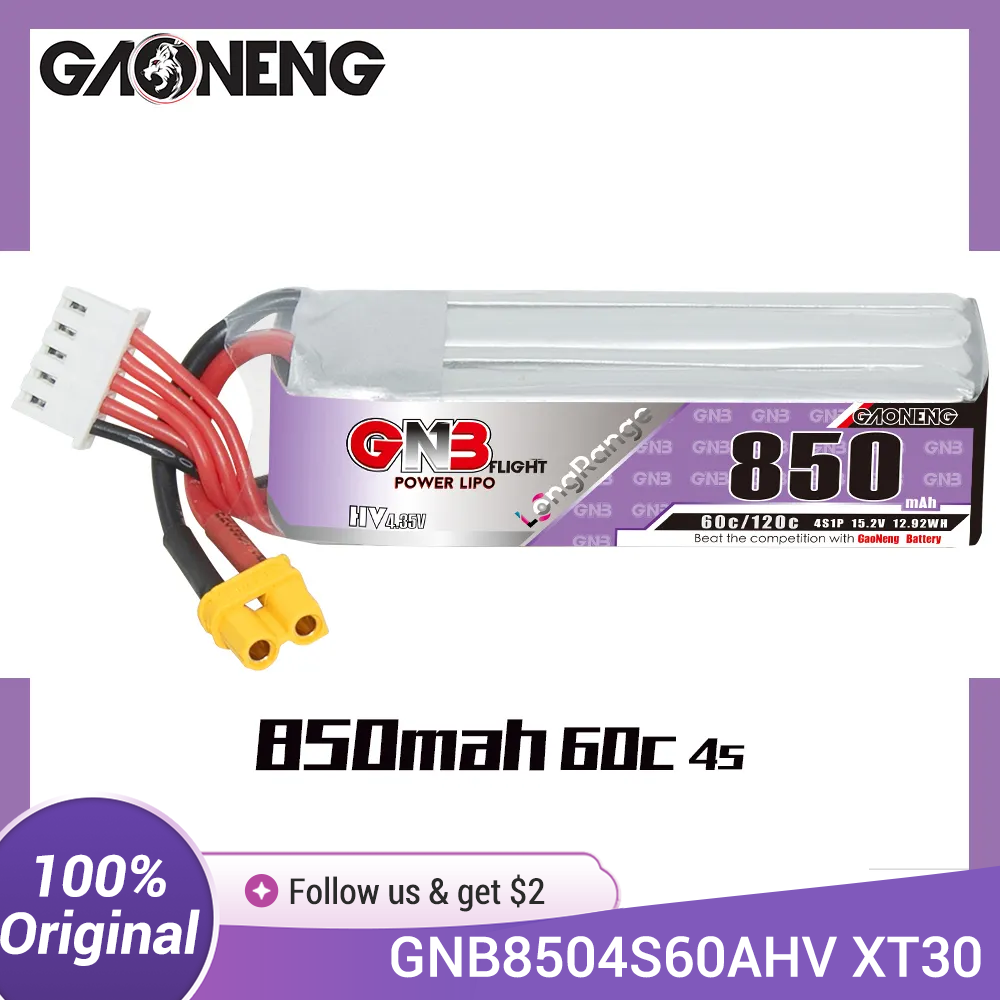 Drone Battery 3S - GAONENG GNB LiPo Battery 850mAh 4S