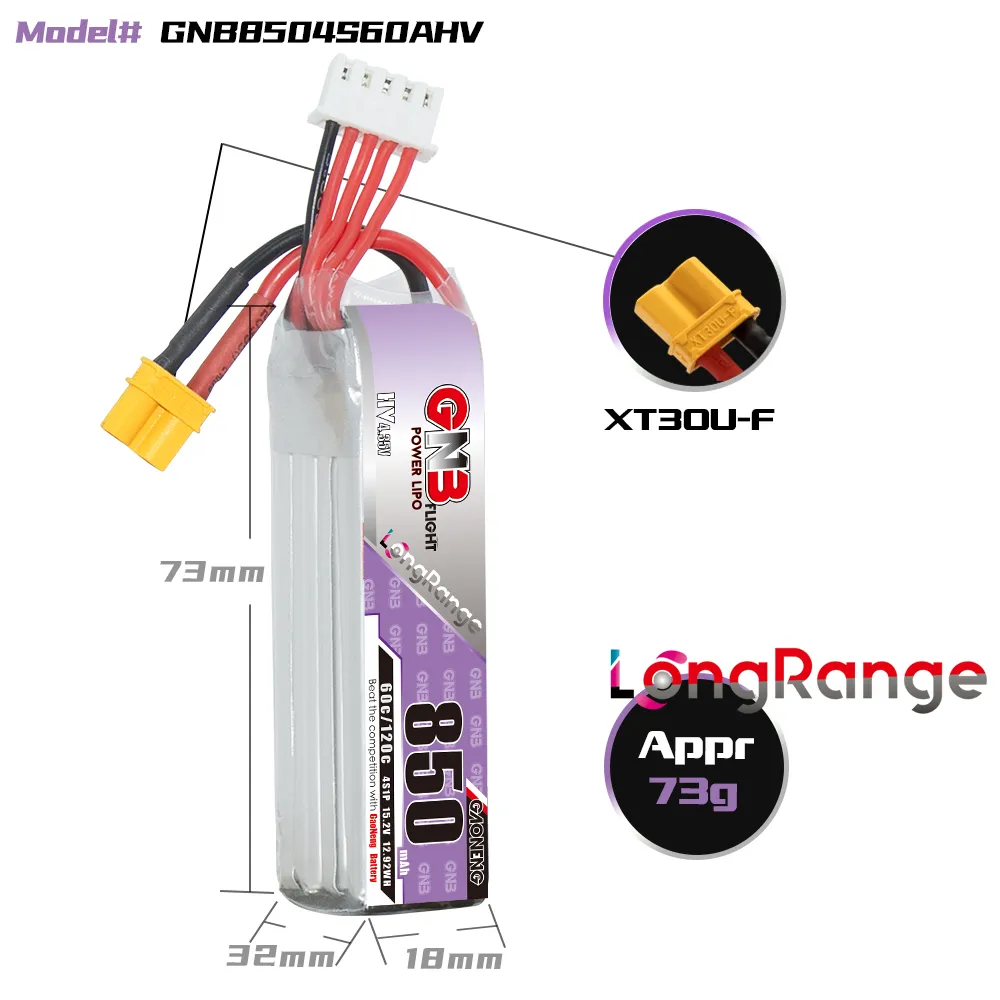 GAONENG GNB LiPo Battery 850mA - Drone Battery 3S recension och pris
