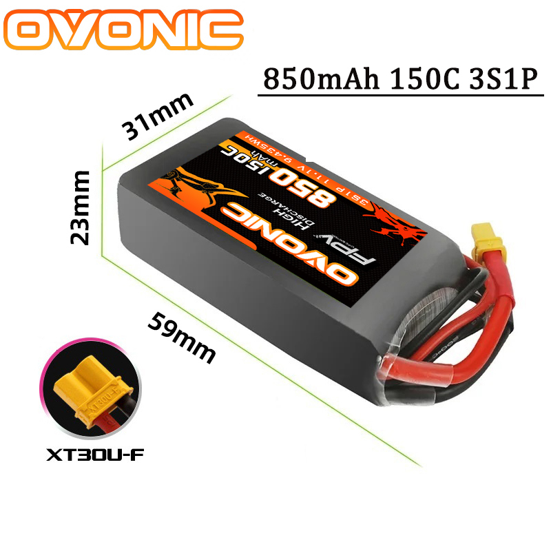 OVONIC 150C 850mAh Lipo Batter - Drone Battery 3S recension och pris
