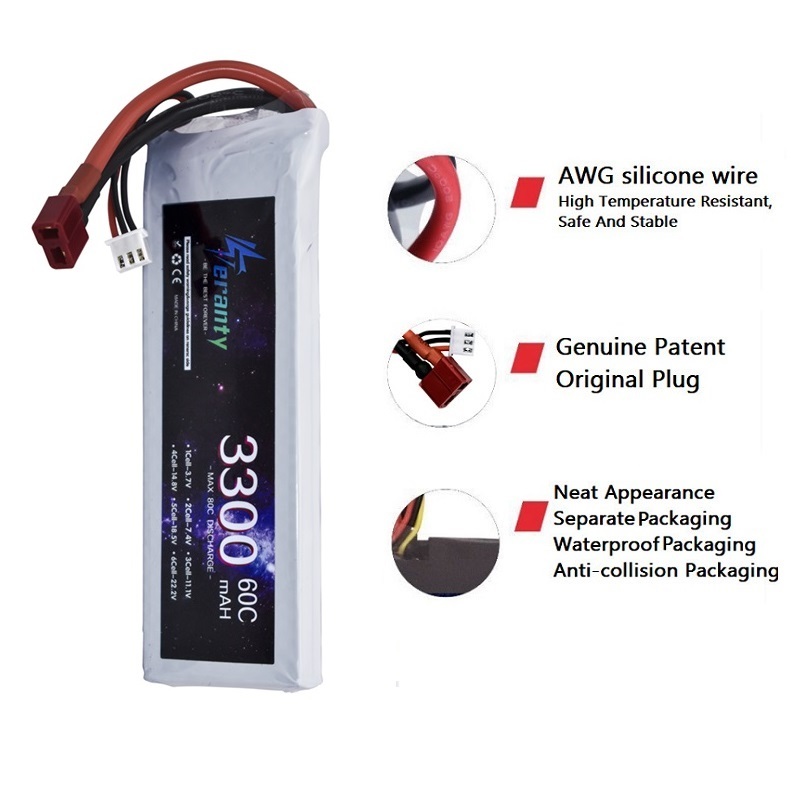 2S 7.4V LiPo Battery 3300mAh 6 - Drone Battery Lipo recension och pris